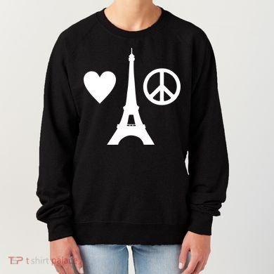 Paris Peace Sign Eiffel Tower Women's Sweatshirt