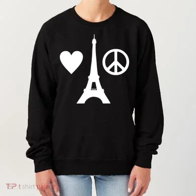 Paris Peace Sign Eiffel Tower Women's Sweatshirt