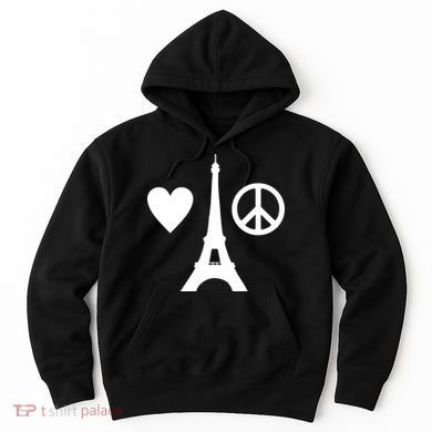 Paris Peace Sign Eiffel Tower Hoodie