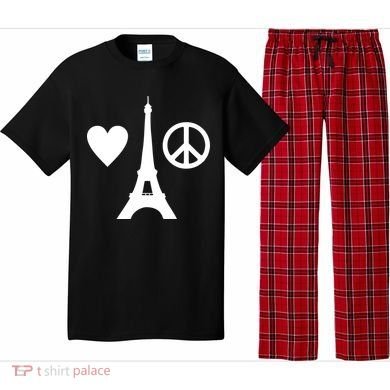 Paris Peace Sign Eiffel Tower Pajama Set