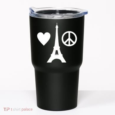 Paris Peace Sign Eiffel Tower Tumbler