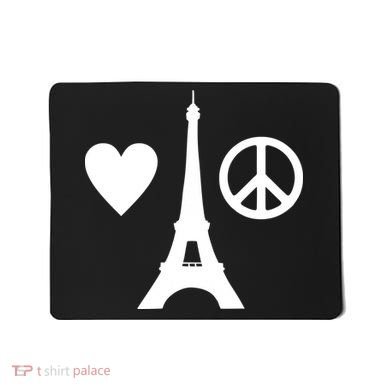 Paris Peace Sign Eiffel Tower Mousepad