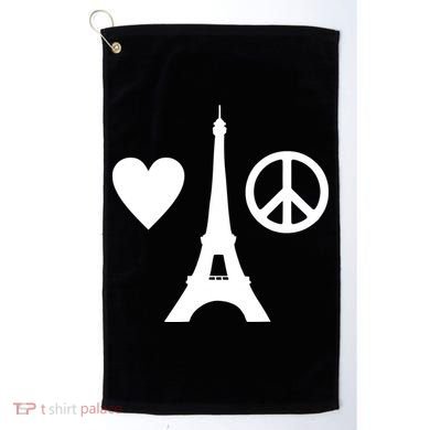 Paris Peace Sign Eiffel Tower Golf Towel