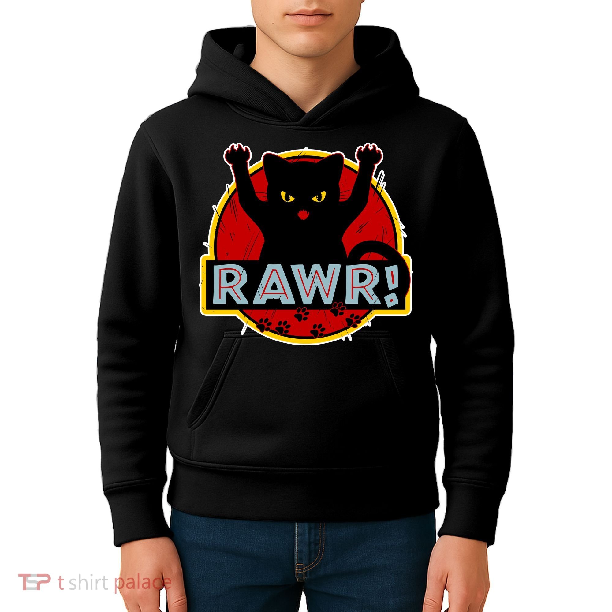 Parody Cat Rawr Logo Kids Hoodie