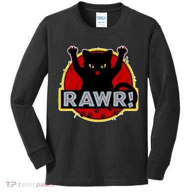Parody Cat Rawr Logo Kids Long Sleeve Shirt