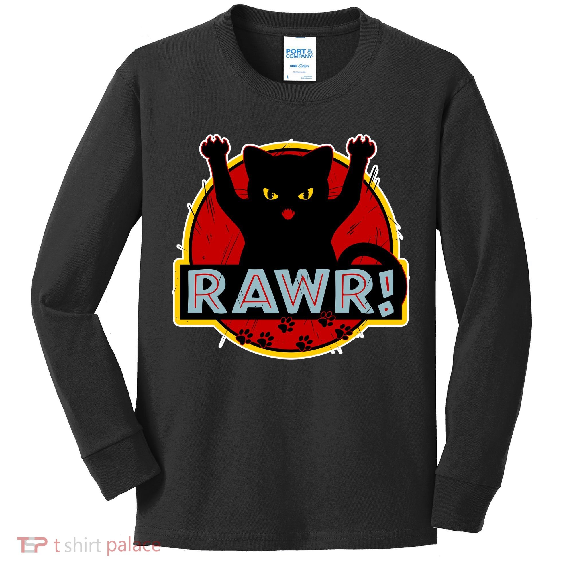 Parody Cat Rawr Logo Kids Long Sleeve Shirt