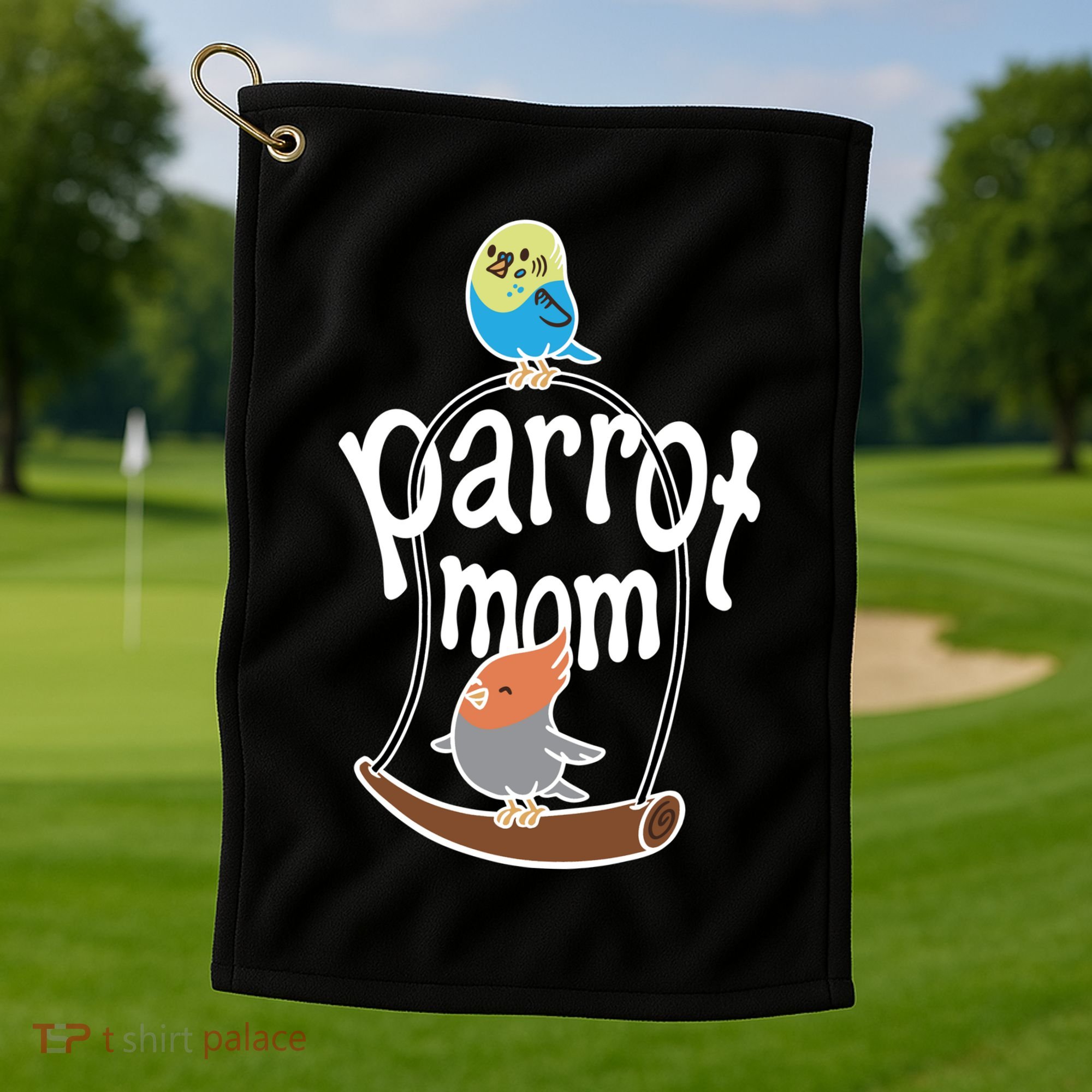 Parrot Mom Golf Towel