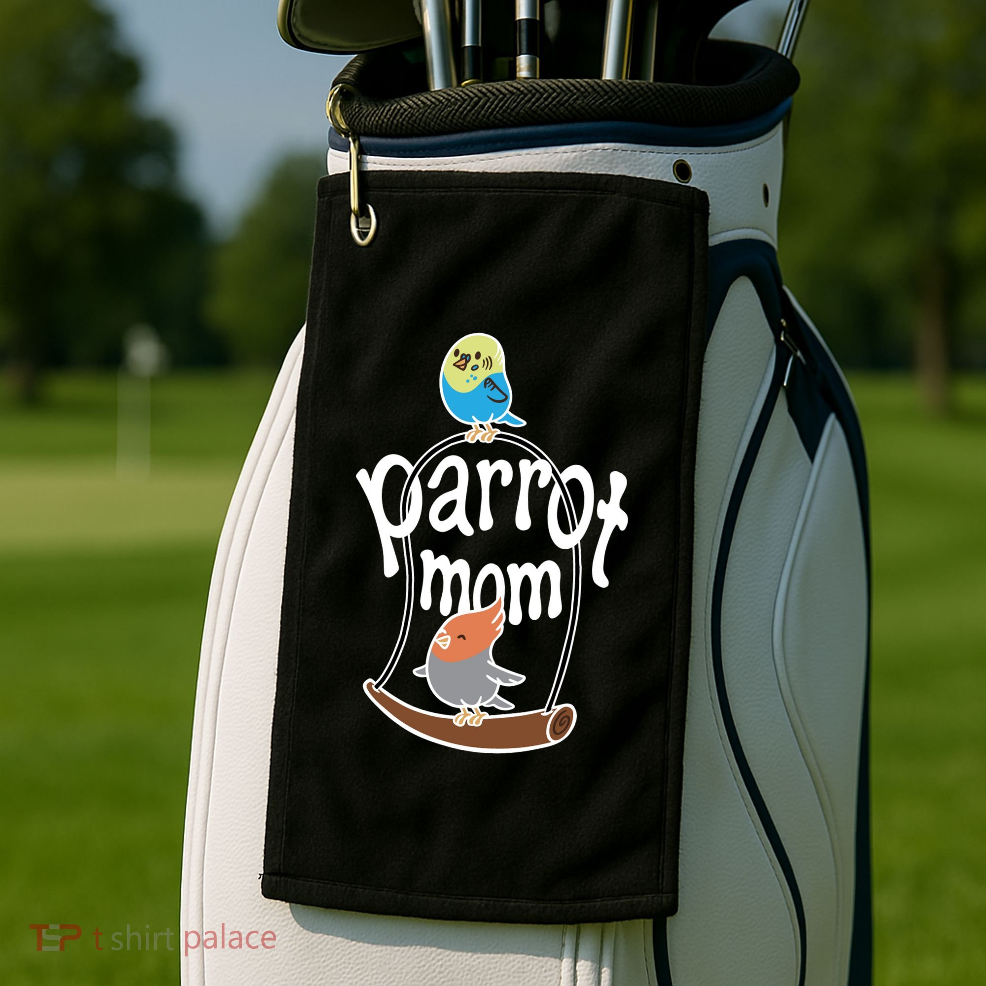 Parrot Mom Golf Towel