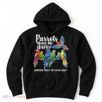 Parrots Make Me Happy Human Make My Head Hurt Hoodie thumb 0