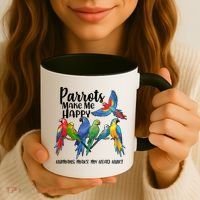 Parrots Make Me Happy Human Make My Head Hurt Coffee Mug thumb 3
