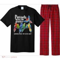 Parrots Make Me Happy Human Make My Head Hurt Pajama Set thumb 0
