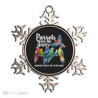Parrots Make Me Happy Human Make My Head Hurt Ornament thumb 0
