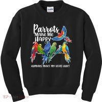 Parrots Make Me Happy Human Make My Head Hurt Kids Sweatshirt thumb 0