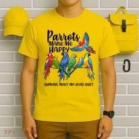 Parrots Make Me Happy Human Make My Head Hurt T-Shirt thumb 6