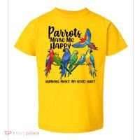 Parrots Make Me Happy Human Make My Head Hurt Toddler T-Shirt thumb 0
