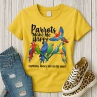 Parrots Make Me Happy Human Make My Head Hurt Women's T-Shirt thumb 3