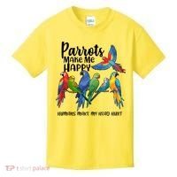 Parrots Make Me Happy Human Make My Head Hurt Kids T-Shirt thumb 0