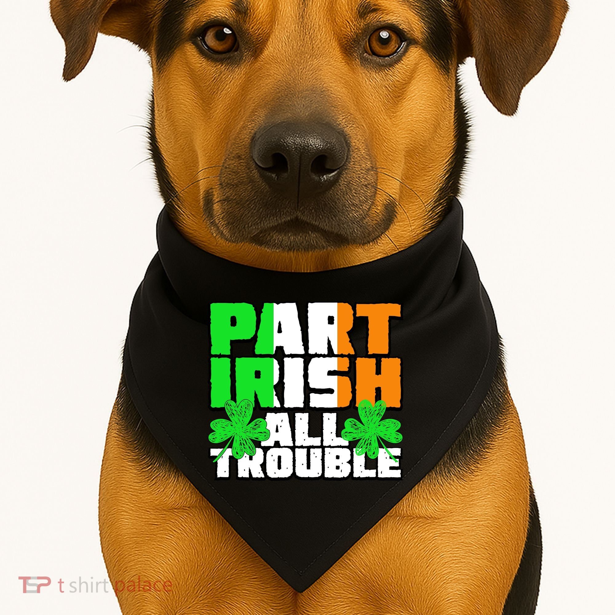 Part Irish All Trouble USA-Made Doggie Bandana