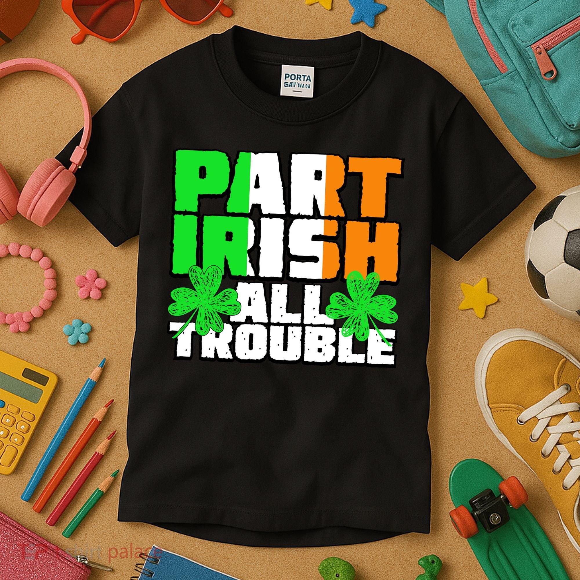 Part Irish All Trouble Kids T-Shirt