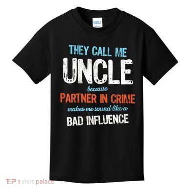 Partner In Crime Uncle Kids T-Shirt