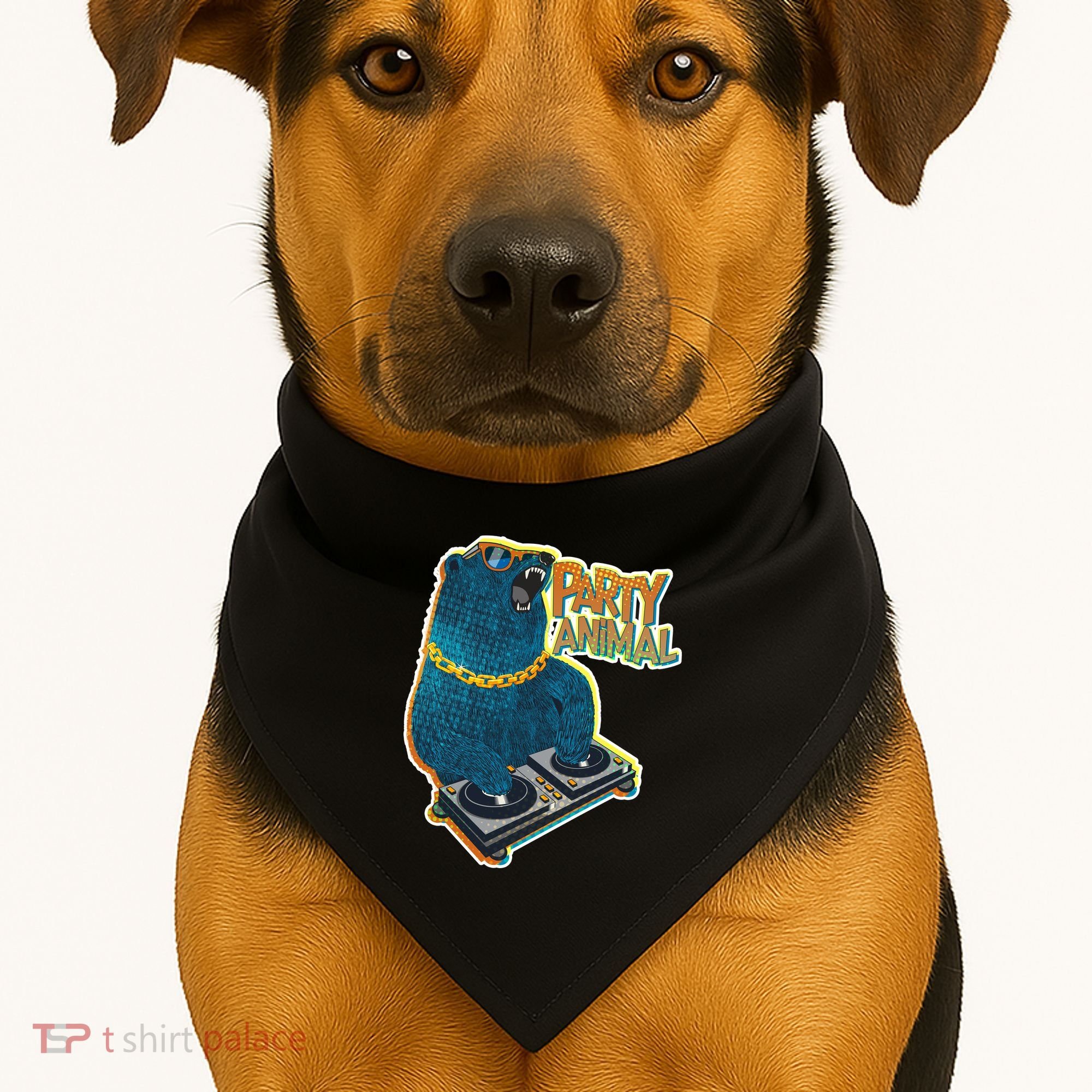 Party Animal - DJ Bear USA-Made Doggie Bandana