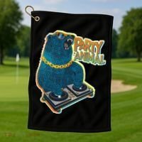 Party Animal - DJ Bear Golf Towel thumb 1