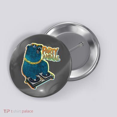Party Animal - DJ Bear Button