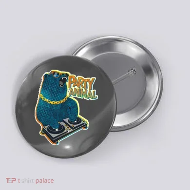 Party Animal - DJ Bear Button