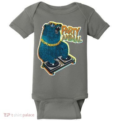 Party Animal - DJ Bear Baby Bodysuit