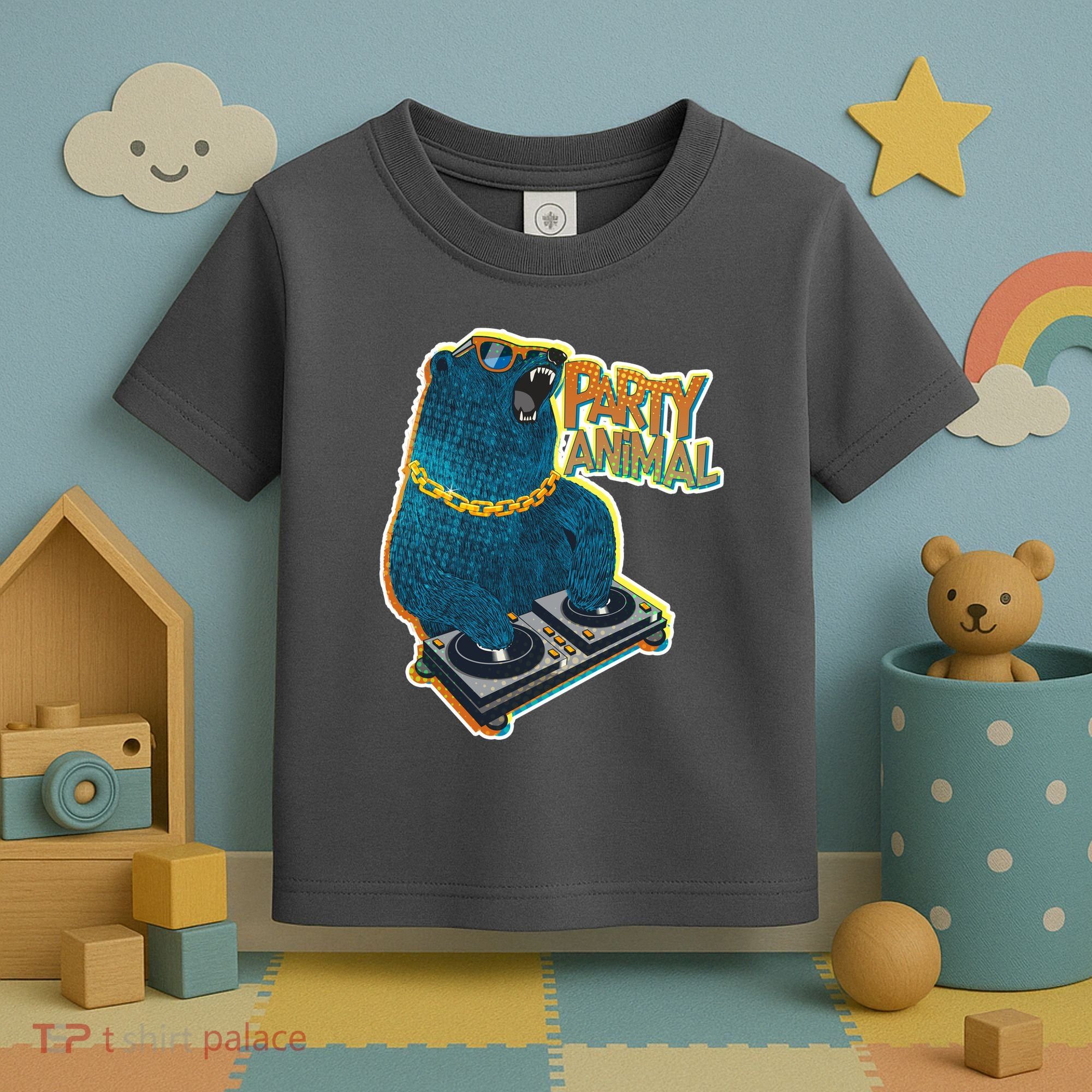 Party Animal - DJ Bear Toddler T-Shirt