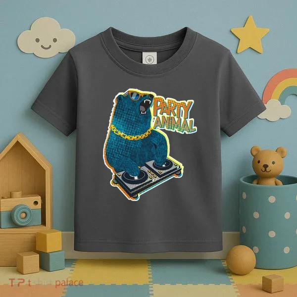 Party Animal - DJ Bear Toddler T-Shirt