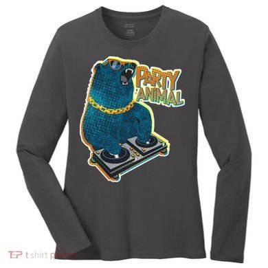 Party Animal - DJ Bear Women's Long Sleeve Shirt