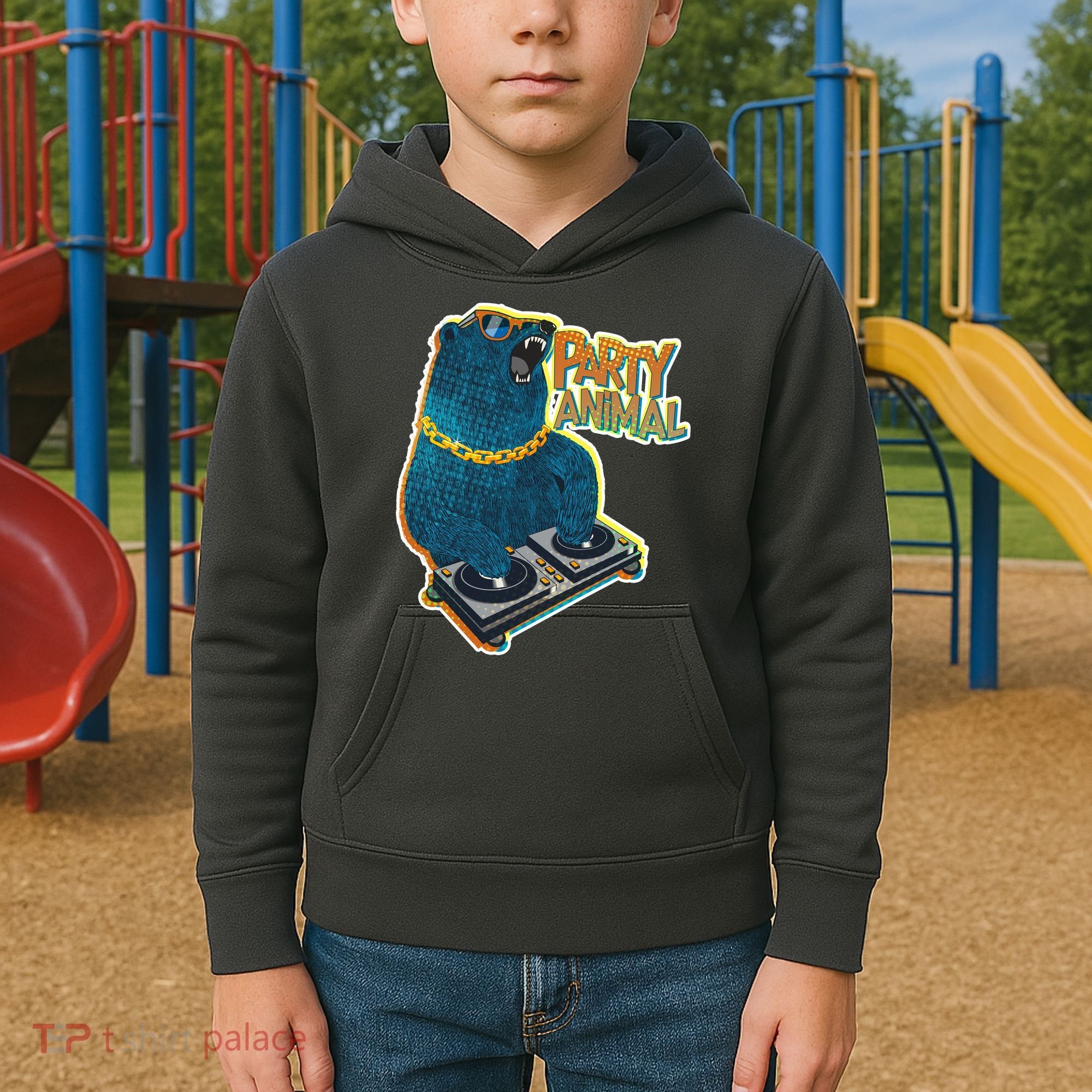 Party Animal - DJ Bear Kids Hoodie