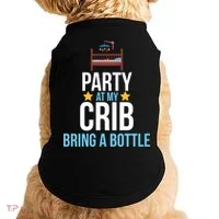 Party At My Crib Bring A Bottle Doggie Tank thumb 0