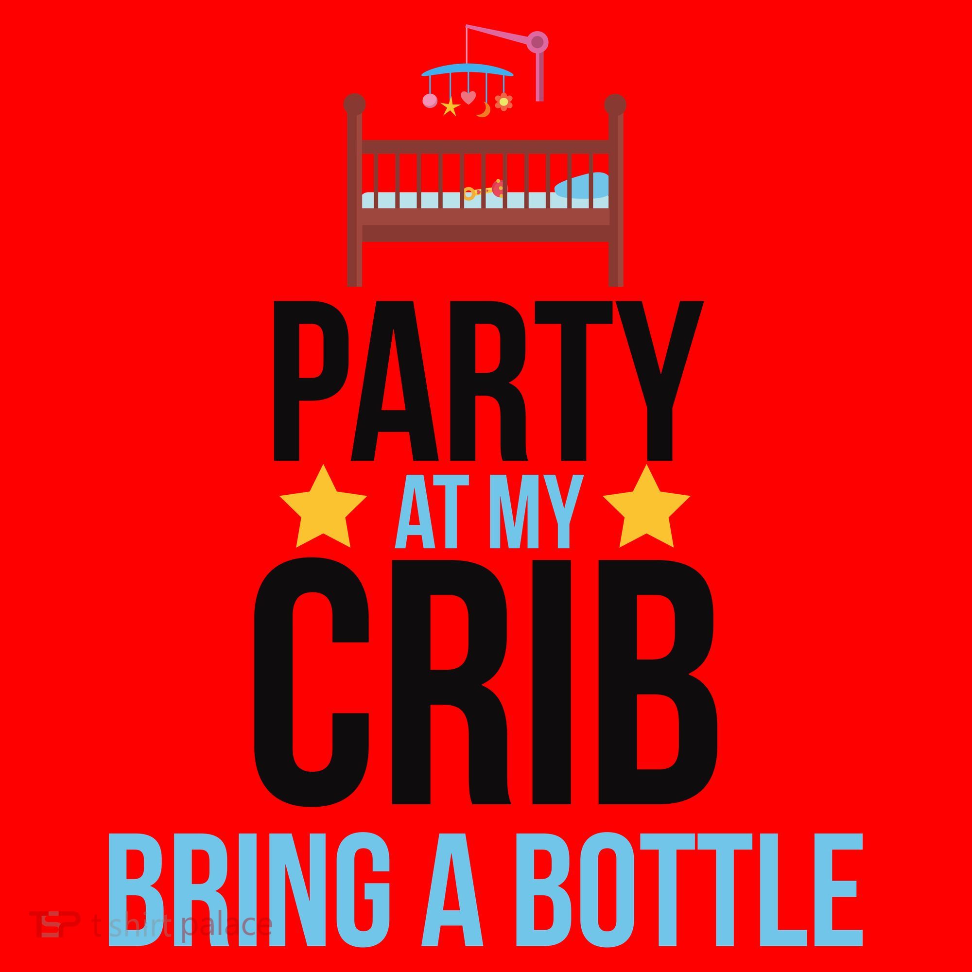 Party At My Crib Bring A Bottle Santa Hat