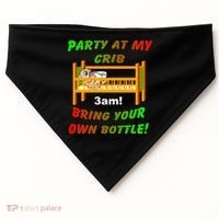 Party At My Crib Bring Your Own Bottle USA-Made Doggie Bandana thumb 0