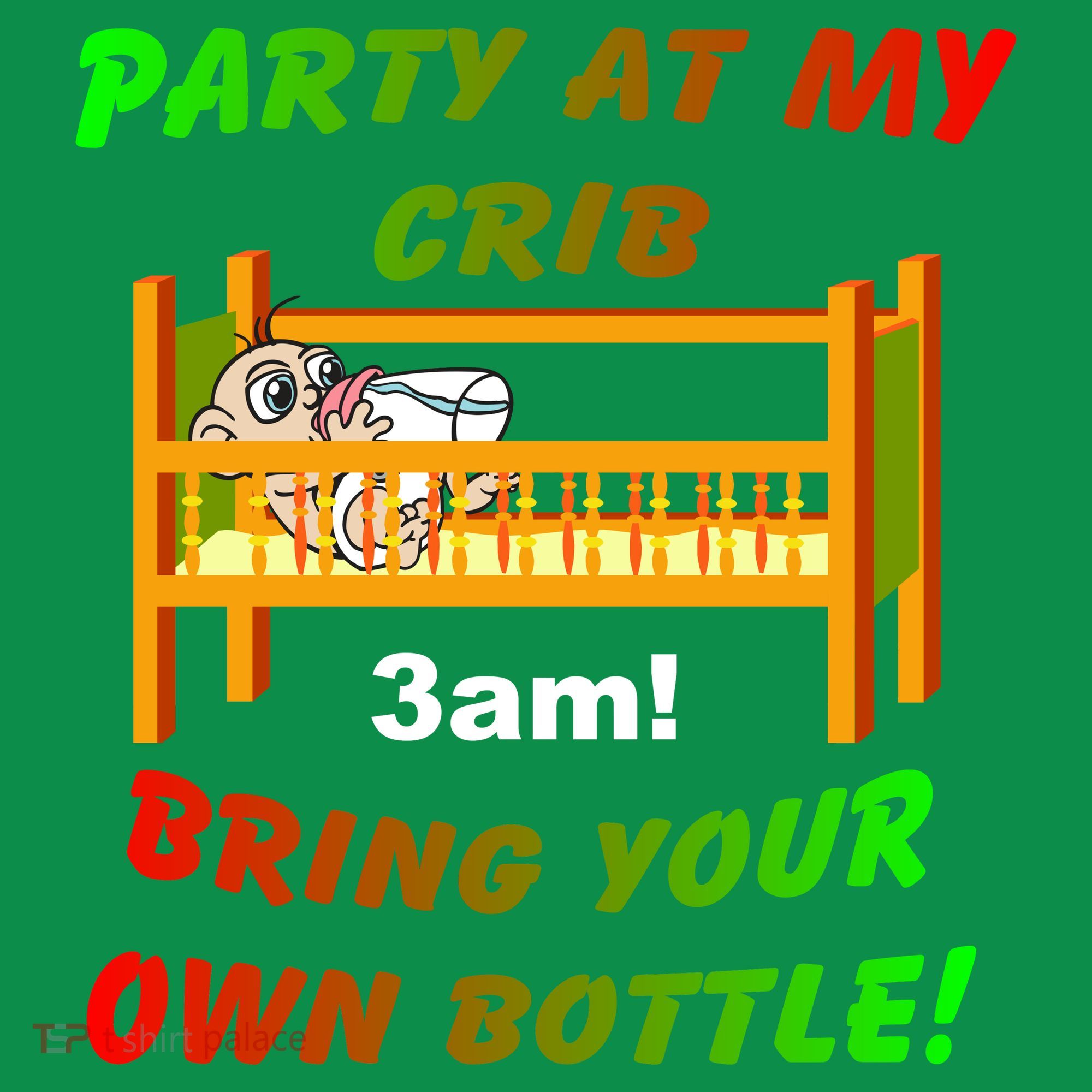 Party At My Crib Bring Your Own Bottle Kids Long Sleeve Shirt