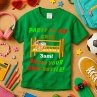 Party At My Crib Bring Your Own Bottle Kids T-Shirt thumb 3