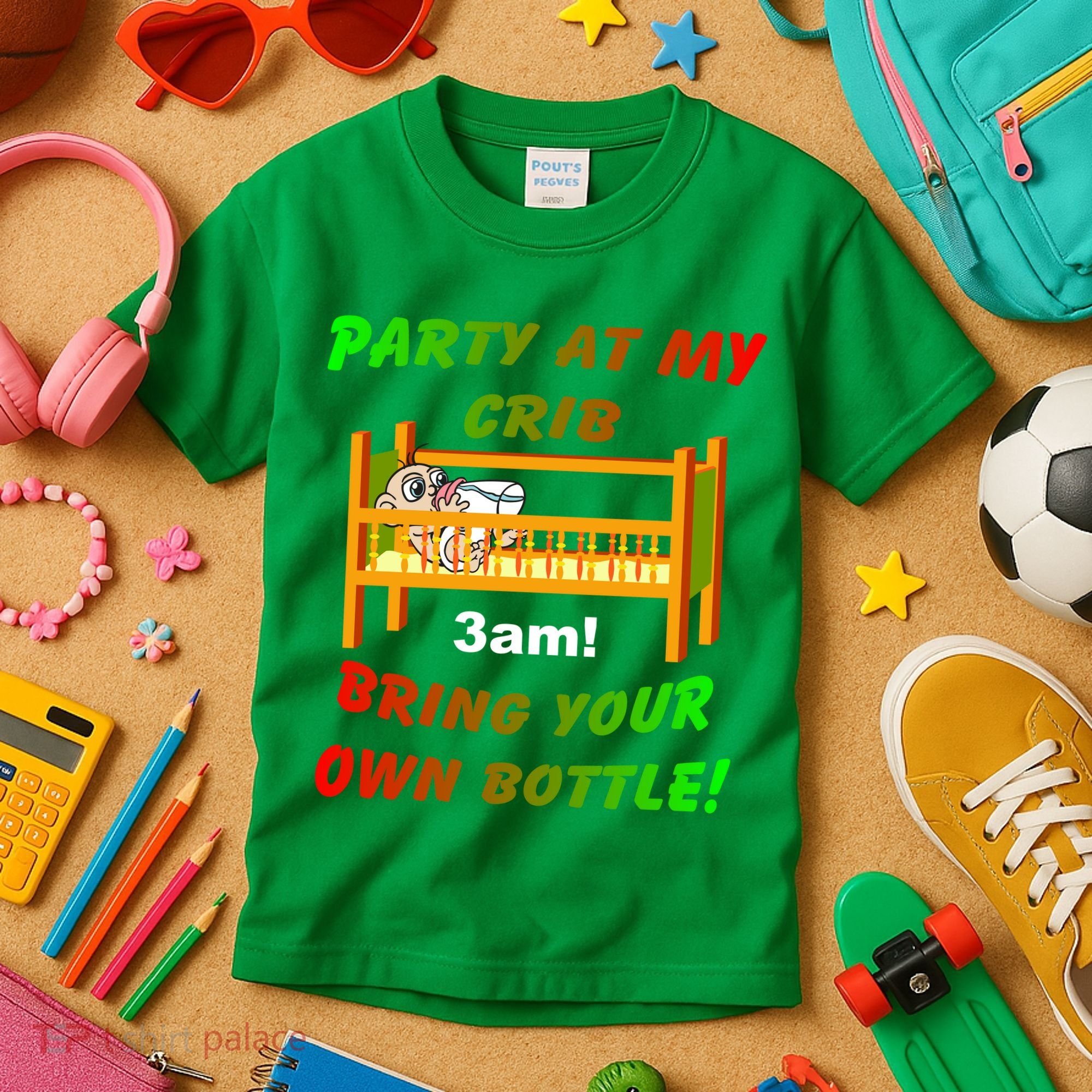 Party At My Crib Bring Your Own Bottle Kids T-Shirt