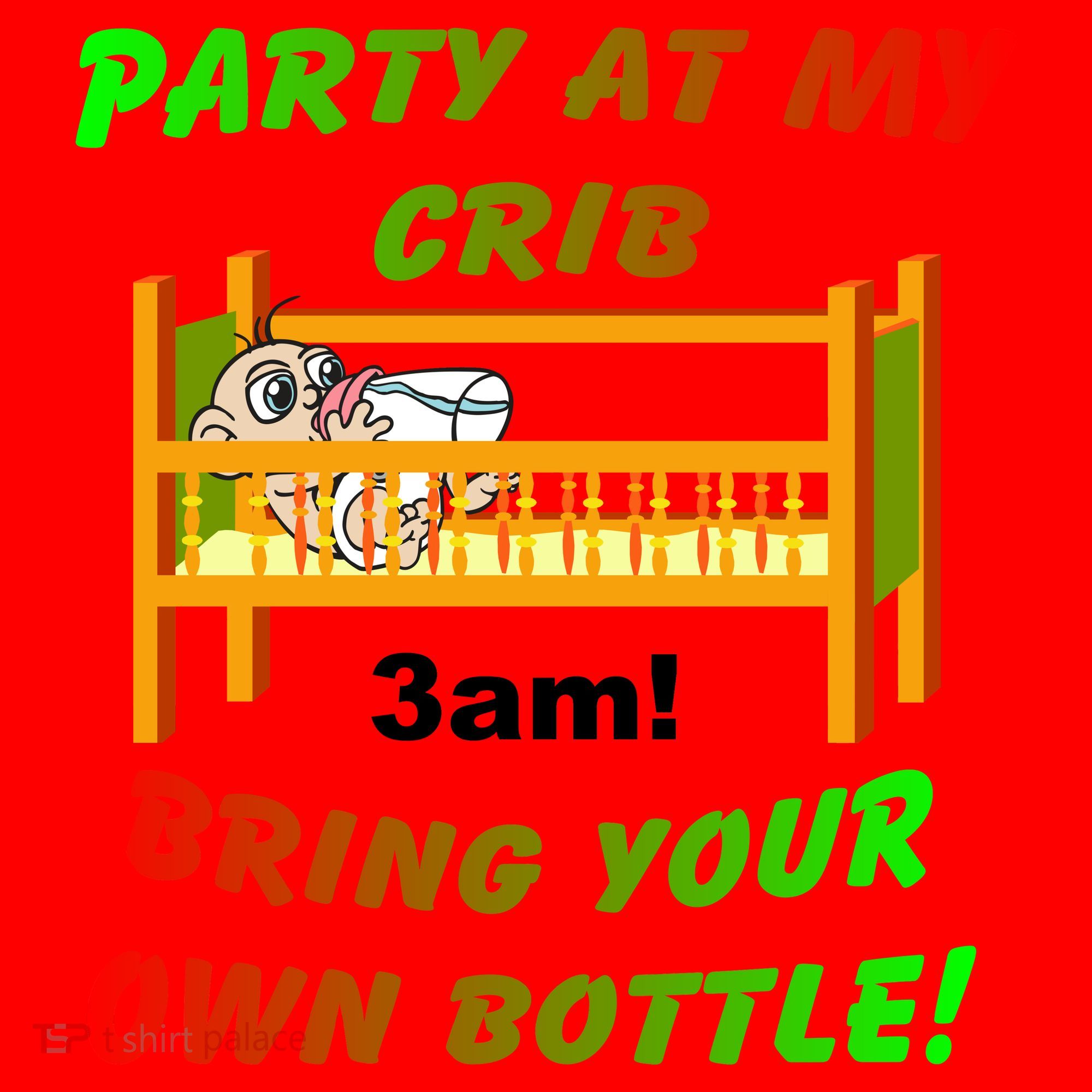Party At My Crib Bring Your Own Bottle Santa Hat