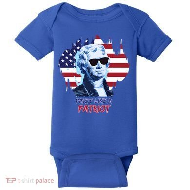 Party Like A Patriot Baby Bodysuit