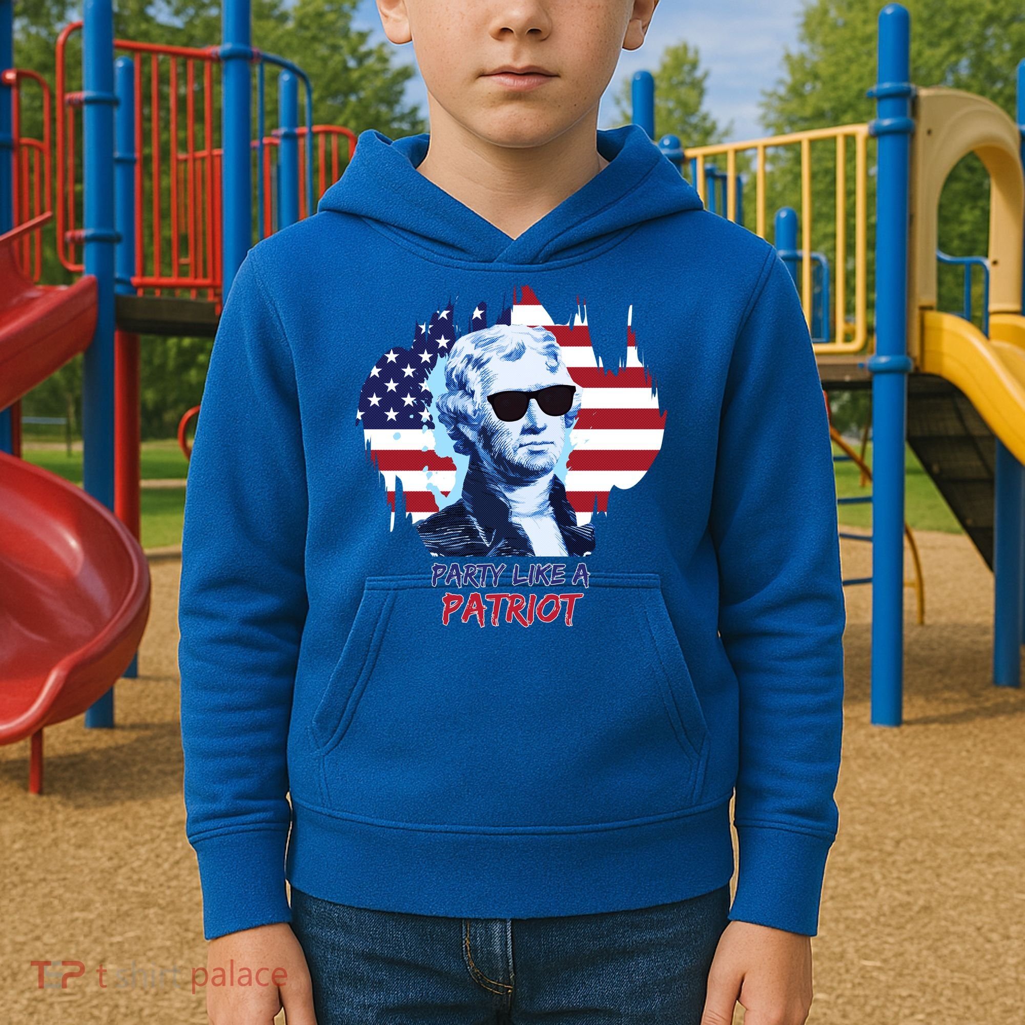 Party Like A Patriot Kids Hoodie