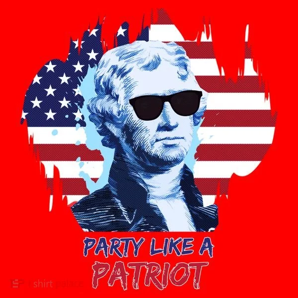 Party Like A Patriot Santa Hat