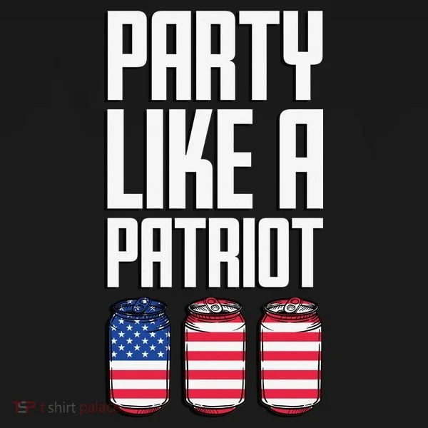 Party Like A Patriot USA Button