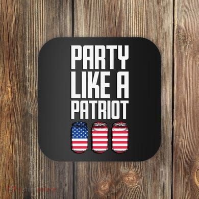Party Like A Patriot USA Coaster