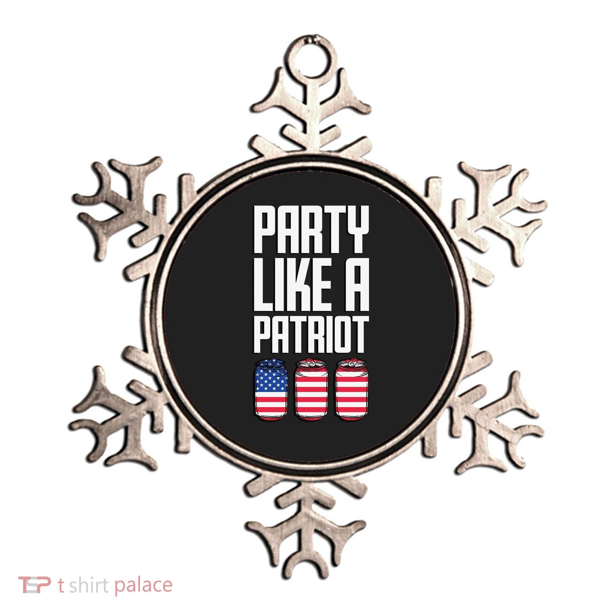 Party Like A Patriot USA Ornament