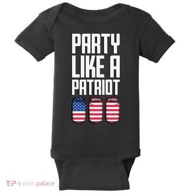 Party Like A Patriot USA Baby Bodysuit