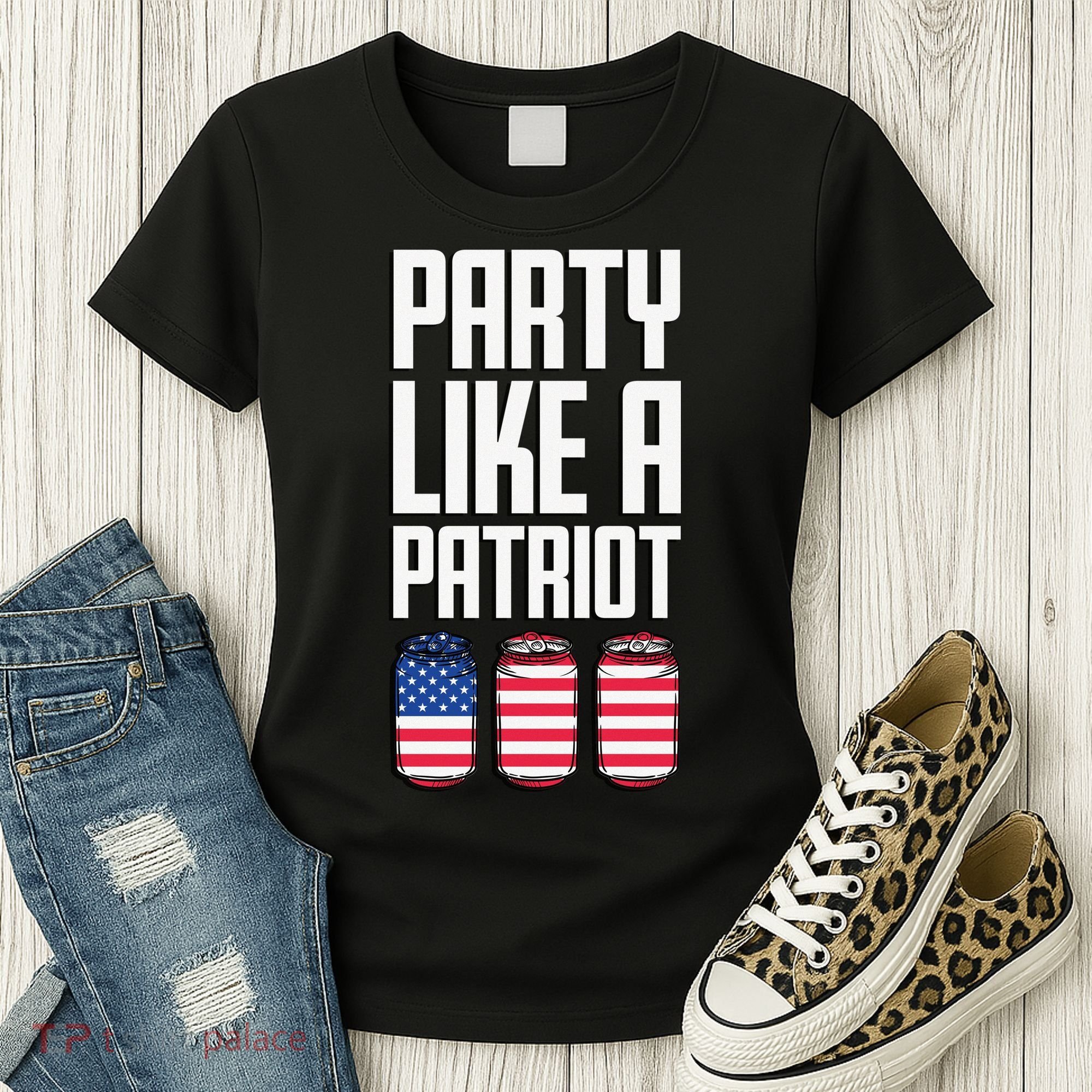 Party Like A Patriot USA Women's T-Shirt