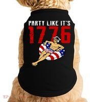 Party Like It's 1776 Patriotic George Washington Doggie Tank thumb 0