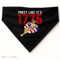 Party Like It's 1776 Patriotic George Washington USA-Made Doggie Bandana thumb 0